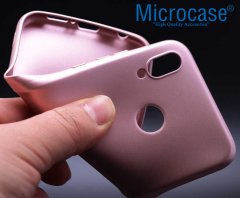 Huawei P20 Lite Premium Matte Silikon Kılıf + Tempered Glass Cam