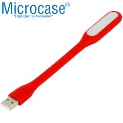 Microcase Esnek USB PC Notebook Led Lamba Aydınlatma - AL2488 KIRMIZI RENK