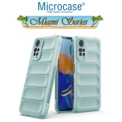 Microcase Xiaomi Redmi Note 11 Çin Versiyon Miami Serisi Darbeye Dayanıklı Silikon Kılıf - Açık Mavi
