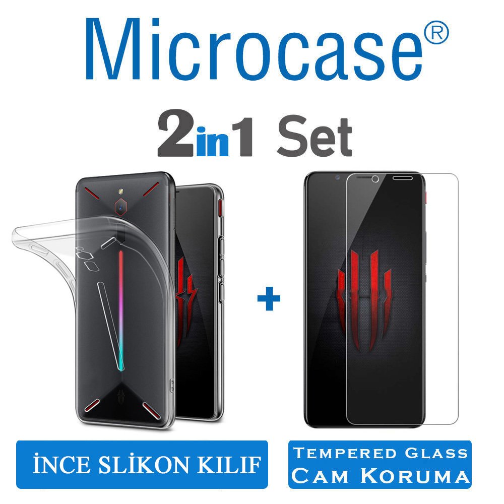 Microcase ZTE Nubia Red Magic İnce 0.2 mm Soft Silikon Kılıf +CAM