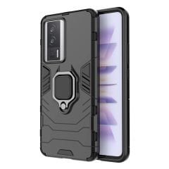 Microcase Xiaomi Redmi K60 / K60 Pro Batman Serisi Yüzük Standlı Armor Kılıf - Siyah AL3349