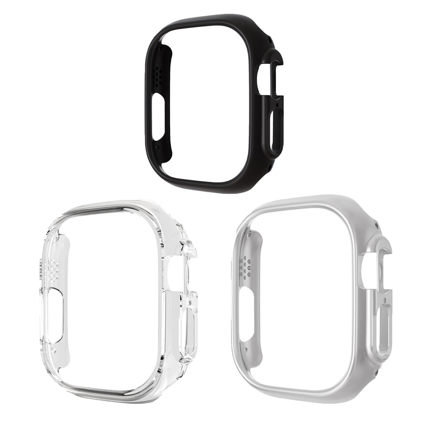 Microcase Apple Watch Ultra 49mm Önü Açık Sert Slim Rubber Kılıf - AL3172