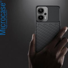 Microcase Xiaomi Redmi Note 12T Pro / Note 11T Pro Thunder Serisi Darbeye Dayanıklı Silikon Kılıf - Siyah AL3421
