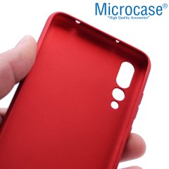 Huawei P20 Pro Premium Matte Silikon Kılıf + Tempered Glass Cam