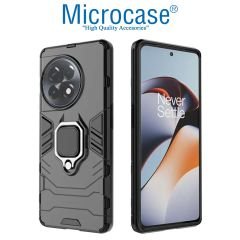 Microcase OnePlus 11R / OnePlus Ace 2 Batman Serisi Yüzük Standlı Armor Kılıf - Siyah AL3349