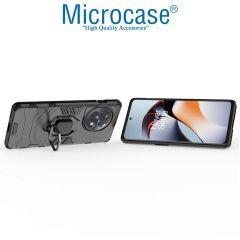 Microcase OnePlus 11R / OnePlus Ace 2 Batman Serisi Yüzük Standlı Armor Kılıf - Siyah AL3349