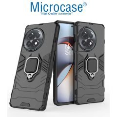 Microcase OnePlus 11R / OnePlus Ace 2 Batman Serisi Yüzük Standlı Armor Kılıf - Siyah AL3349