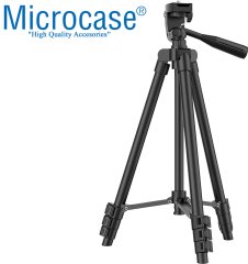 Microcase 3 Ayak Sabitleyici Alüminyum Cep Telefonu Kamera Tripodu 102 cm 3120A - AL3120 SİYAH