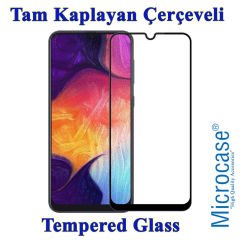 Samsung Galaxy A50 Premium Matte Silikon Kılıf + Tam Kaplayan Cam