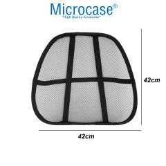 Microcase Ortopedik Fileli Koltuk ve Oto Bel Desteği Sırtlık + Oto Araç Koltuk Minderi AL4633