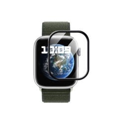 Microcase Apple Watch Series 9 45mm Tam Kaplayan Kavisli Ekran Koruyucu 3D Pet Film - Siyah AL3385