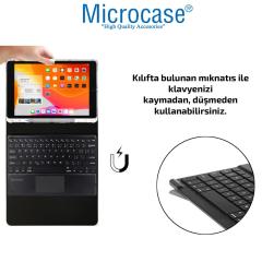 iPad 8.Nesil 10.2 2020 Bluetooth Touchpad Klavyeli Kalem Koymalı Kılıf - BKK10