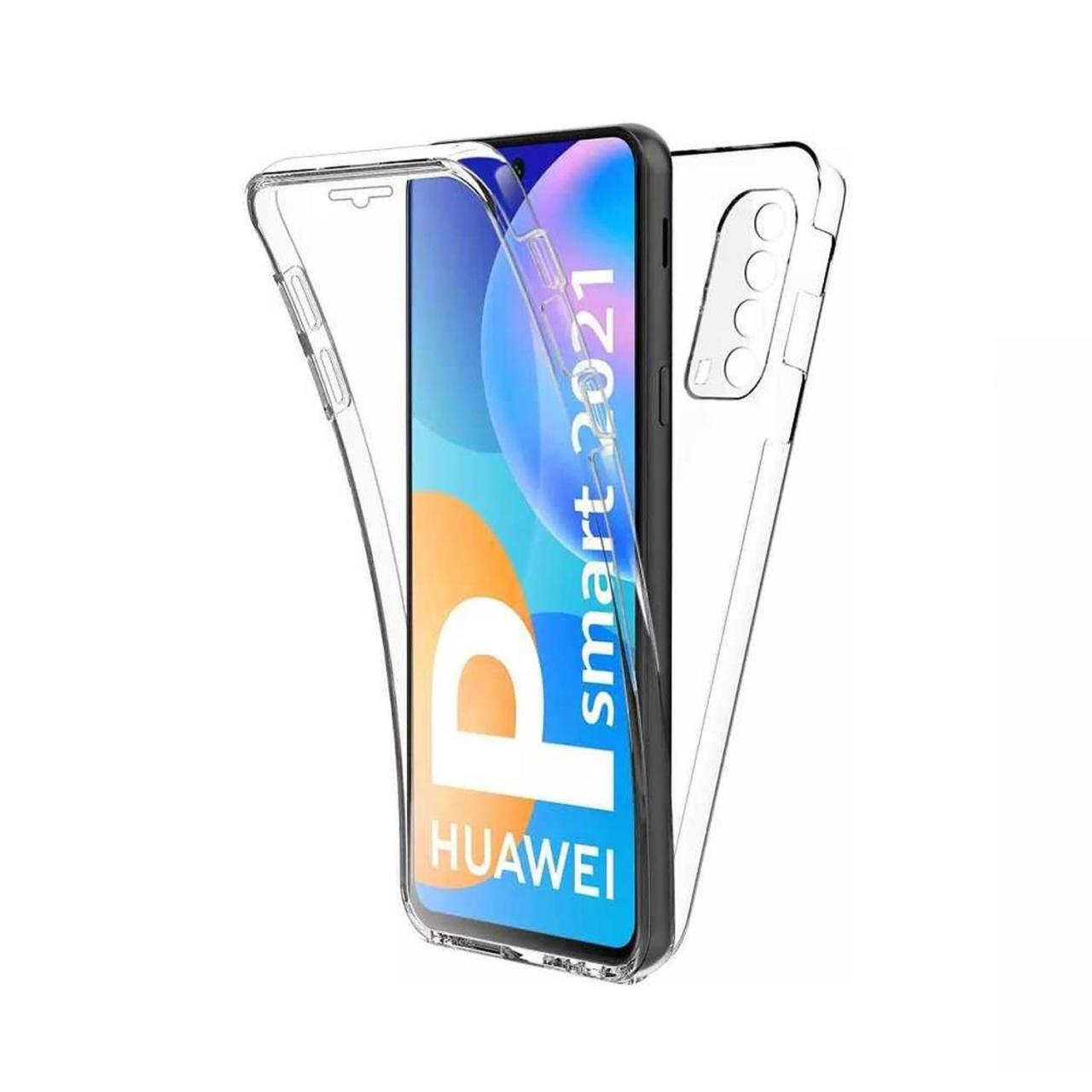 Microcase Huawei P Smart 2021 360 Tpu Serisi Ön Arka Full Cover Şeffaf Kılıf