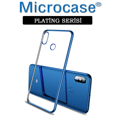 Microcase Redmi 6 Pro Plating Series Soft Silikon Kılıf-MAVİ+CAM