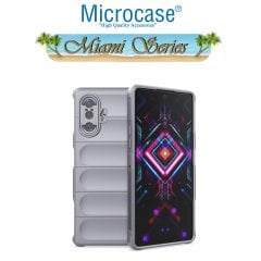 Microcase Xiaomi Redmi K40 Gaming Miami Serisi Darbeye Dayanıklı Silikon Kılıf - Açık Gri