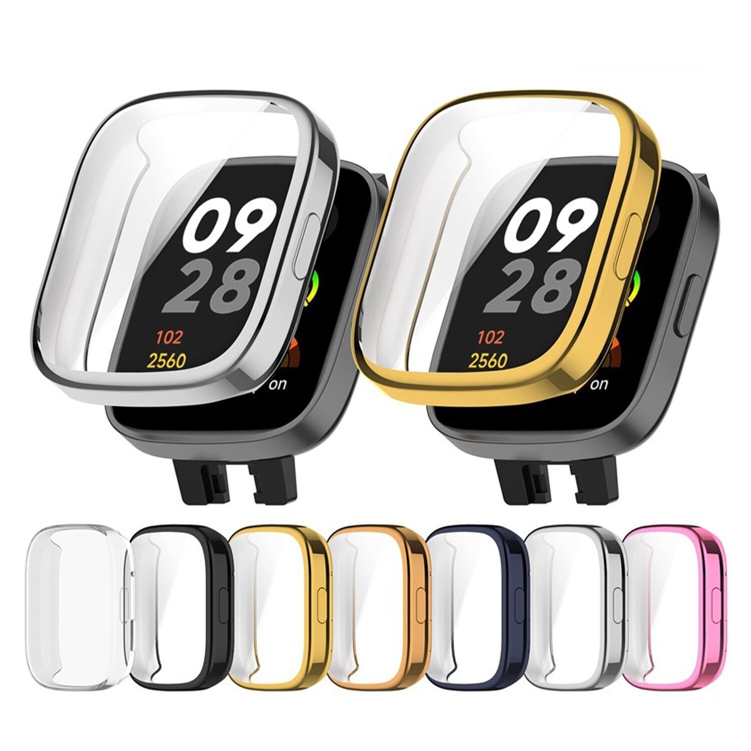 Microcase Xiaomi Redmi Watch 3 Önü Kapalı Silikon Kılıf - AL3173