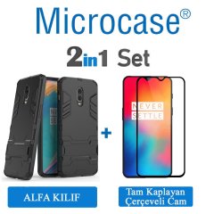 OnePlus 6T Alfa Armor Kılıf + Tam Kaplayan Cam
