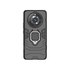 Microcase Realme 11 Pro Plus 5G Batman Serisi Yüzük Standlı Armor Kılıf Siyah -AL3349