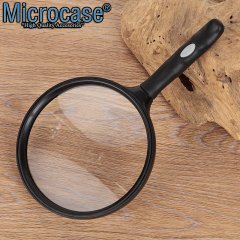 Microcase 130 mm Çap 2.5 X Büyütme El Tipi Büyüteç - AL2491