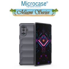 Microcase Xiaomi Redmi K40 Gaming Miami Serisi Darbeye Dayanıklı Silikon Kılıf - Koyu Gri
