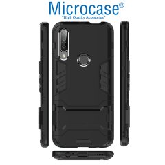Microcase Huawei Honor 9X - Honor 9X Pro Global Alfa Serisi Armor Standlı Perfect Koruma Kılıf - Siyah