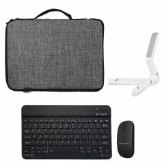 Microcase Microsoft Surface Pro 4 Tablet Çanta + Bluetooth Klavye + Mouse + Tablet Standı - AL8112