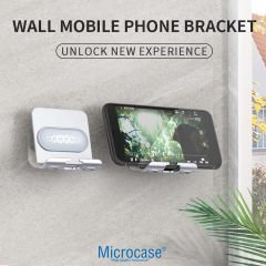 Microcase Döner Başlıklı Duvara Düz Alana Yapışkanlı Telefon Standı - AL4979