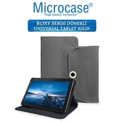 Microcase Amazon Fire HD 10 2019 Roxy Serisi Universal Döner Stand Tablet Deri Kılıf + Nano Esnek Ekran Koruma Filmi