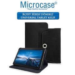 Microcase Amazon Fire HD 10 2019 Roxy Serisi Universal Döner Stand Tablet Deri Kılıf + Nano Esnek Ekran Koruma Filmi