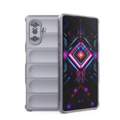 Microcase Xiaomi Poco F3 GT Miami Serisi Darbeye Dayanıklı Silikon Kılıf - Açık Gri