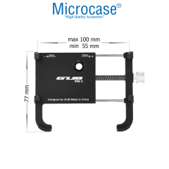Microcase Pro 3 Alüminyum Ayarlanabilir Motosiklet Bisiklet Scooter Telefon Tutucu - AL5093