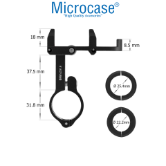 Microcase Pro 3 Alüminyum Ayarlanabilir Motosiklet Bisiklet Scooter Telefon Tutucu - AL5093