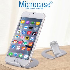 Microcase Masaüstü Metal Telefon Tablet Tutucu Stand - AL2479 Gümüş