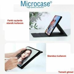 Microcase Samsung Galaxy Tab A7 T500 T505 T507 2020 10.4  Tablet ile Uyumlu Sleeve Serisi Mıknatıs Kapak Standlı Kılıf - Pembe AL3319