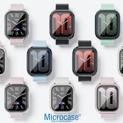 Microcase Amazfit Active Ekran Korumalı Sert Rubber Kılıf - AL3173