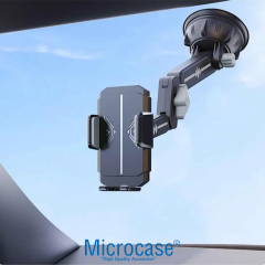 Microcase Tır Kamyon Otobüs Otomobil İçi Vantuzlu Ayarlanabilir 360 Dönerli Telefon Tutucu - AL5076