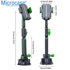 Microcase Tır Kamyon Otobüs Otomobil İçi Vantuzlu Ayarlanabilir 360 Dönerli Telefon Tutucu - AL5076