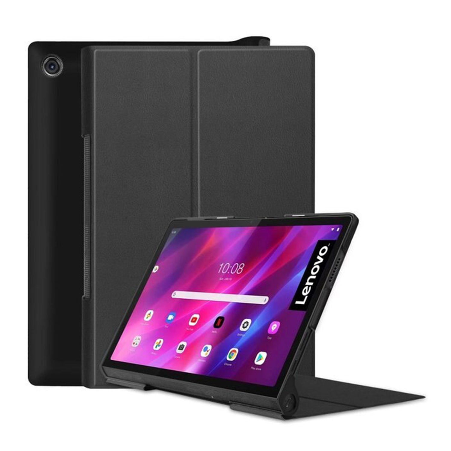 Microcase Yoga Tab 11 YT-J706F 11'' Delüx Leather Standlı Kılıf - Siyah