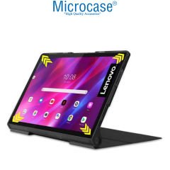 Microcase Yoga Tab 11 YT-J706F 11'' Delüx Leather Standlı Kılıf - Siyah