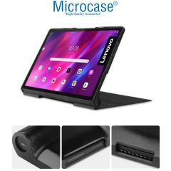 Microcase Yoga Tab 11 YT-J706F 11'' Delüx Leather Standlı Kılıf - Siyah