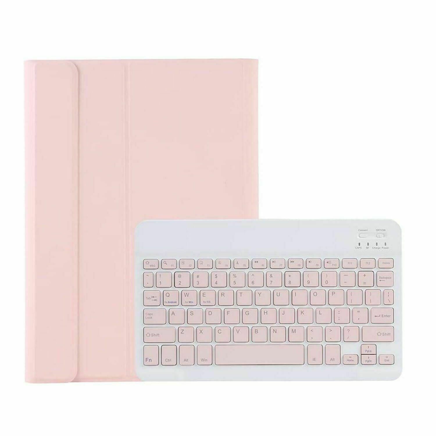 Microcase Lenovo Tab M11 11 inch  Tablet ile uyumlu Bluetooth Klavyeli Standlı Kılıf - BKK4 Pembe