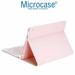 Microcase Lenovo Tab M11 11 inch  Tablet ile uyumlu Bluetooth Klavyeli Standlı Kılıf - BKK4 Pembe