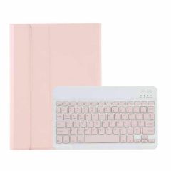 Microcase Samsung Galaxy Tab A7 T500 T505 T507 2020 10.4   Tablet ile uyumlu Bluetooth Klavyeli Standlı Kılıf - BKK4 Pembe