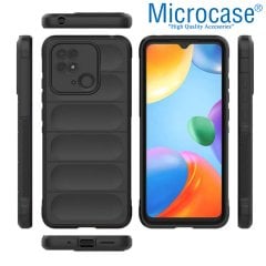 Microcase Xiaomi Redmi 10C Miami Serisi Darbeye Dayanıklı Silikon Kılıf - Siyah