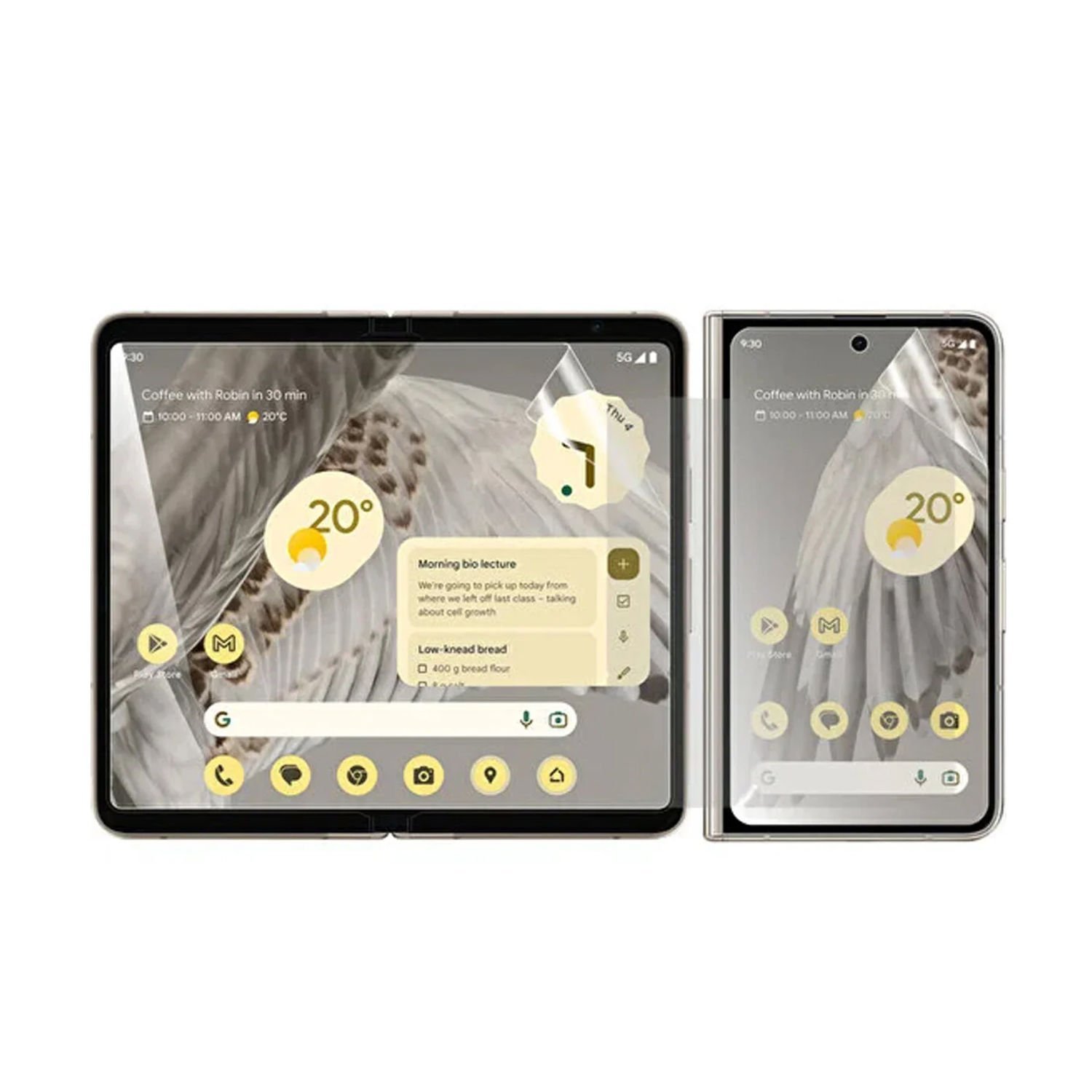 Microcase Google Pixel Fold Hydrogel Esnek Ön Arka Koruma Filmi - AL3426