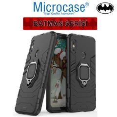 Xiaomi Mi A2 Lite Batman Serisi Yüzüklü Kılıf + Tam Kaplayan Cam