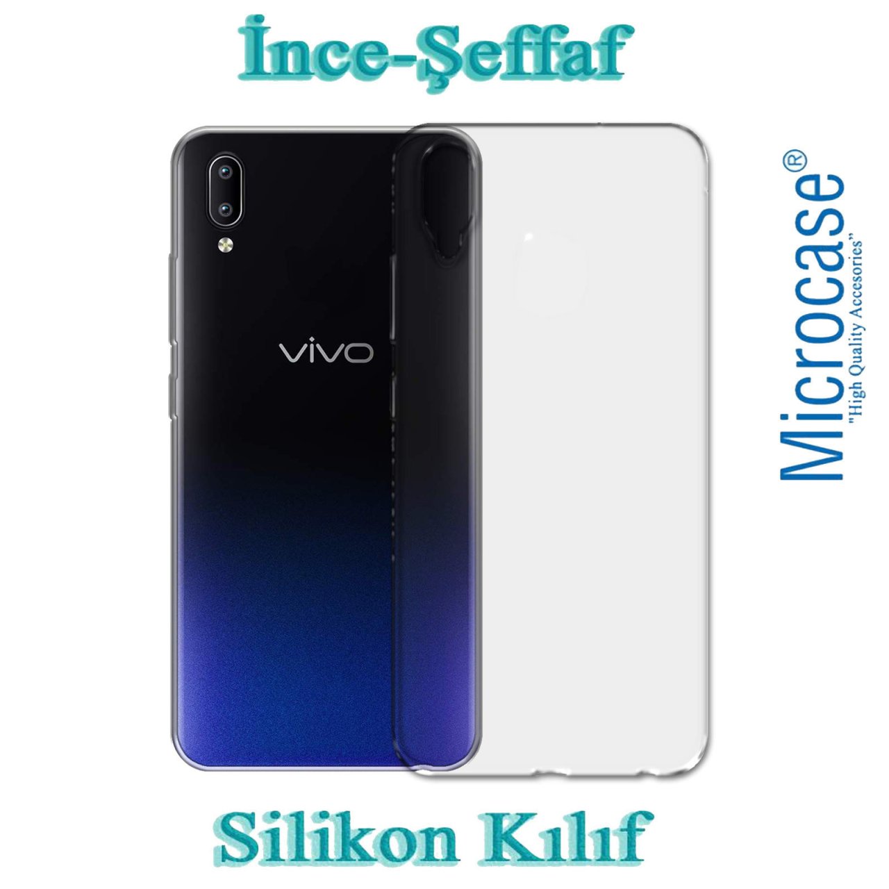 Microcase Vivo Y1S 0.2 mm Ultra İnce Soft Silikon Kılıf - Şeffaf
