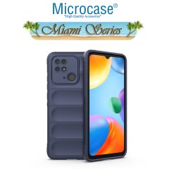 Microcase Xiaomi Redmi 10C Miami Serisi Darbeye Dayanıklı Silikon Kılıf - Lacivert