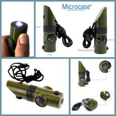 Microcase Çok Fonksiyonlu Led Işıklı Pusulalı Kamp ve Deprem Düdüğü - AL5033