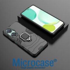 Microcase Huawei Nova 11i Batman Serisi Yüzük Standlı Armor Kılıf - Siyah AL3349